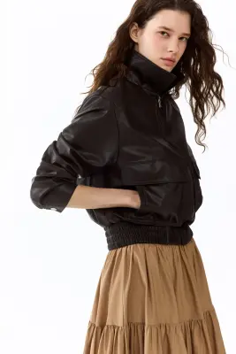 Jupe maxi à étages - Beige foncé — photo 3