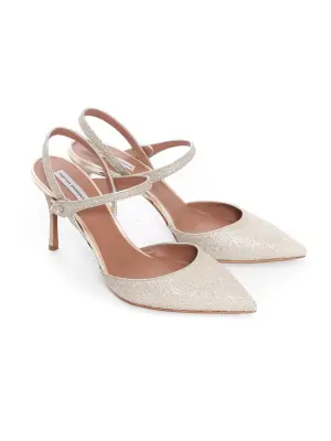 Escarpins slingback à paillettes dorées Prix boutique $695 Taille 40 — photo 3
