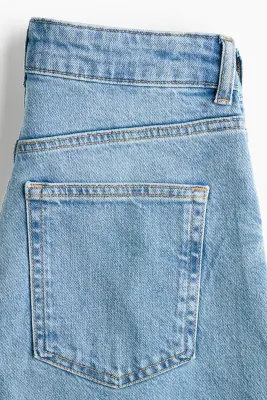 Wide High Waist Jeans - Bleu denim clair — photo 4