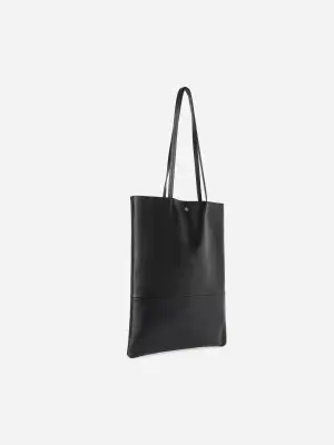 Sac fourre-tout en cuir - Noir — photo 4