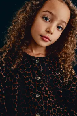 Robe en velours côtelé de coton mélangé - Marron/imprimé léopard — photo 1
