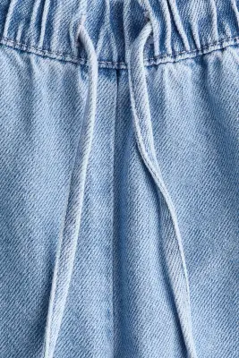 MAMA Pantalon en denim avec cordon de serrage - Bleu denim clair — photo 3