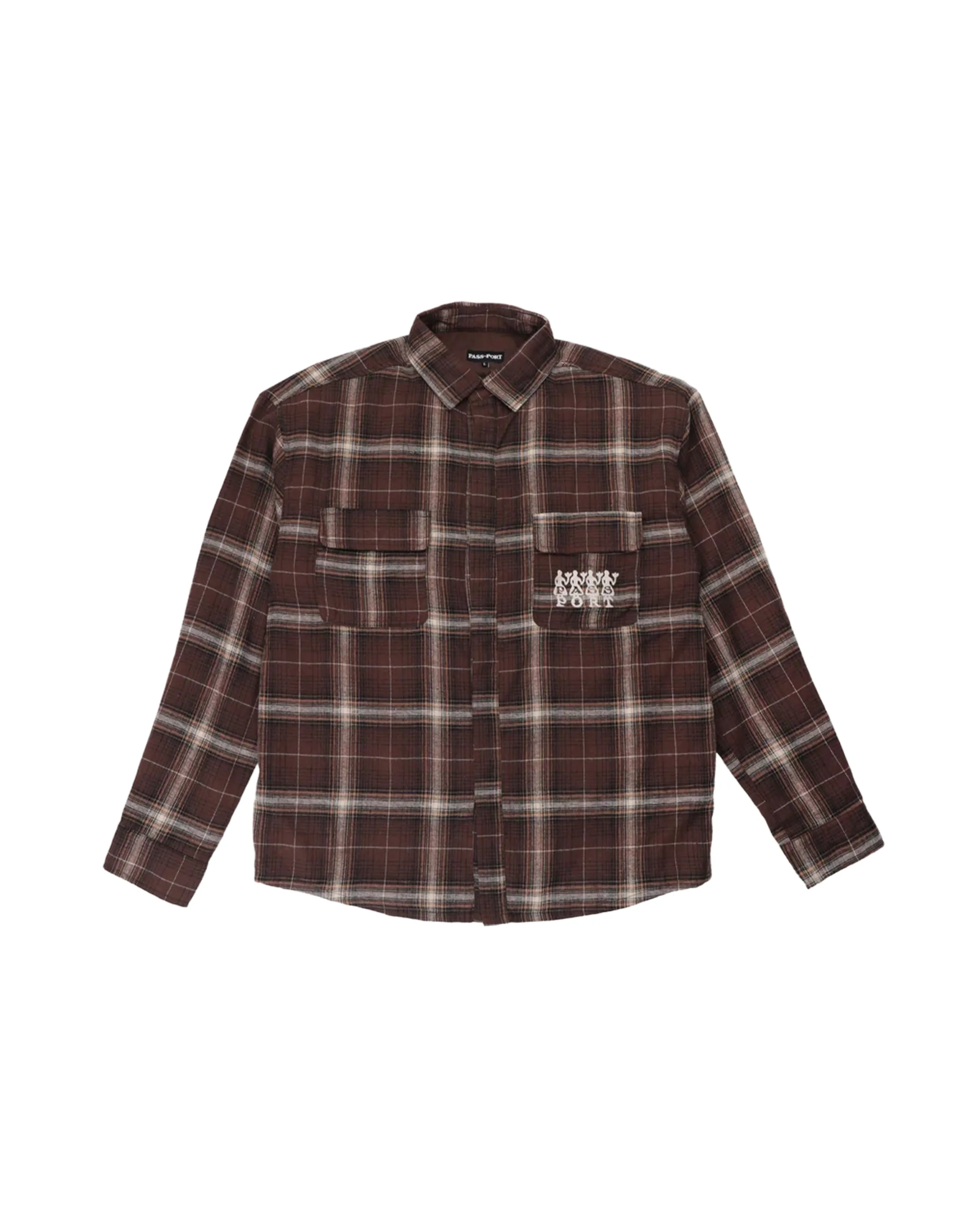 4 Flowers Flannel Vineyard Shirt Brown