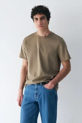 T-shirt Cooling Regular Fit - Beige foncé — photo 3