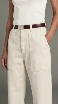 CEINTURE NINON BORDEAUX FERMOIR ARGENTÉ — photo 2