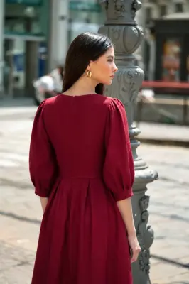 Bardetta Midi Dress - Cream — photo 3