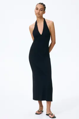Robe maxi avec dos nu - Noir — photo 1