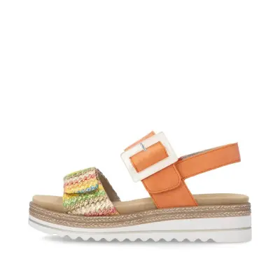 Sandales Remonte D0Q62-38 Orange - Velcro Grande Pointure Femme — photo 2
