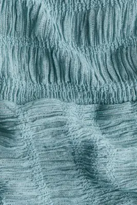 Top smocké avec volant - Turquoise ancien — photo 3