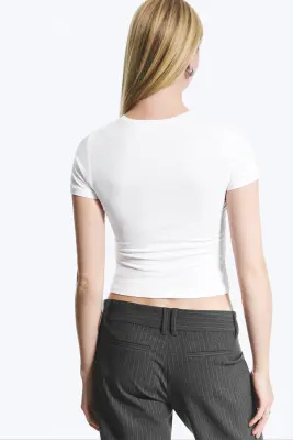 T-Shirt slim - Blanc — photo 2