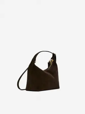 Sac en cuir suédé - Marron — photo 1