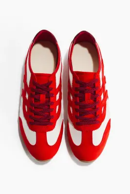 Sneakers - Rouge vif/blanc — photo 1