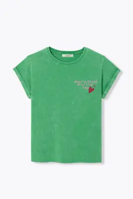 T-shirt à message coeur Femme — photo 1