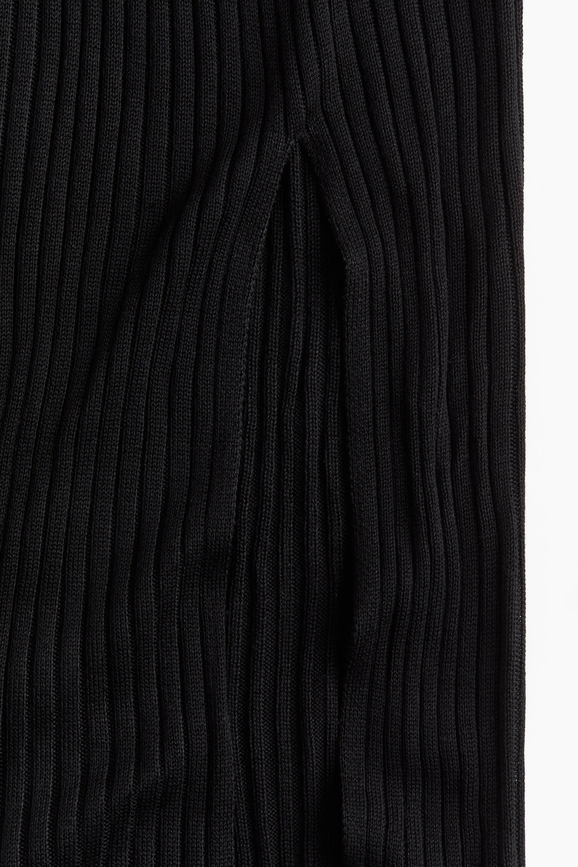 Robe en maille côtelée - Noir