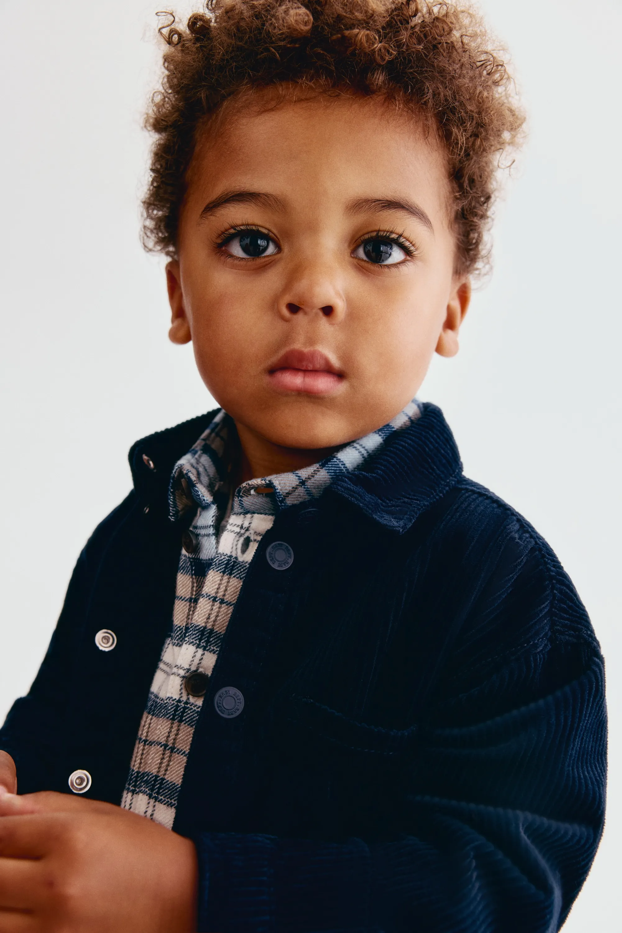 Chemise en velours de coton côtelé - Bleu marine