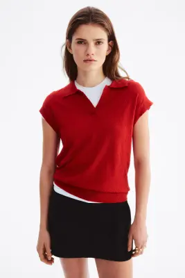 Polo en maille - Rouge — photo 1