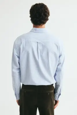 Chemise Oxford Regular Fit - Light blue/Striped — photo 2