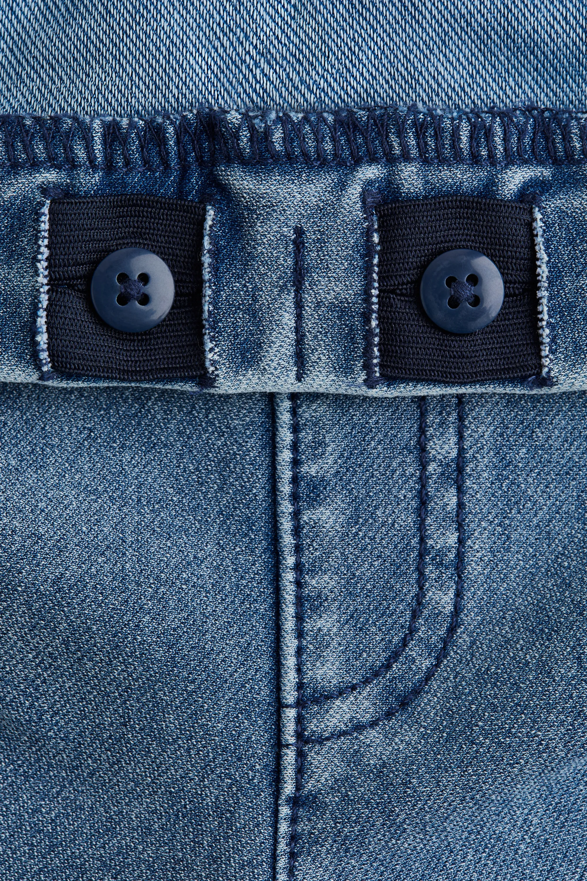 Pantalon large façon denim - Bleu denim clair/cœurs