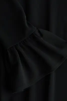 Robe scintillante à épaulettes - Noir — photo 4