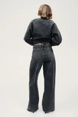 Baggy Regular Waist Jeans - Gris denim — photo 3