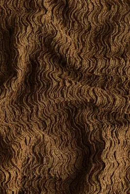 Pantalon large à effet froissé - Beige foncé — photo 4