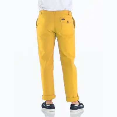 Pornichet, Le vrai pantalon du marin breton en coton bio - Toile Jaune — photo 2