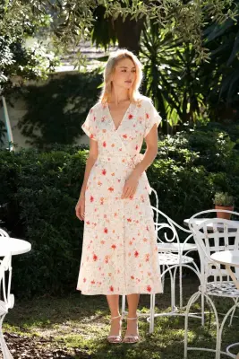 Melissa Wrap Dress - Multifloral — photo 10