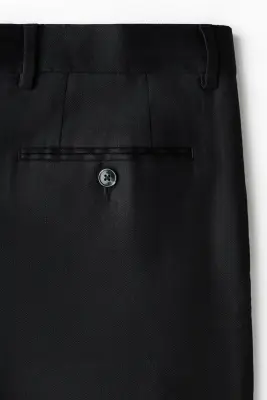 Pantalon chic Relaxed Fit en lin mélangé - Noir — photo 5