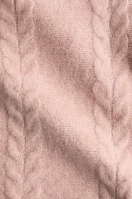 Gilet en maille torsadée - Rose corail clair — photo 3