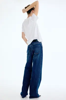 Wide High Jeans - Bleu denim — photo 4