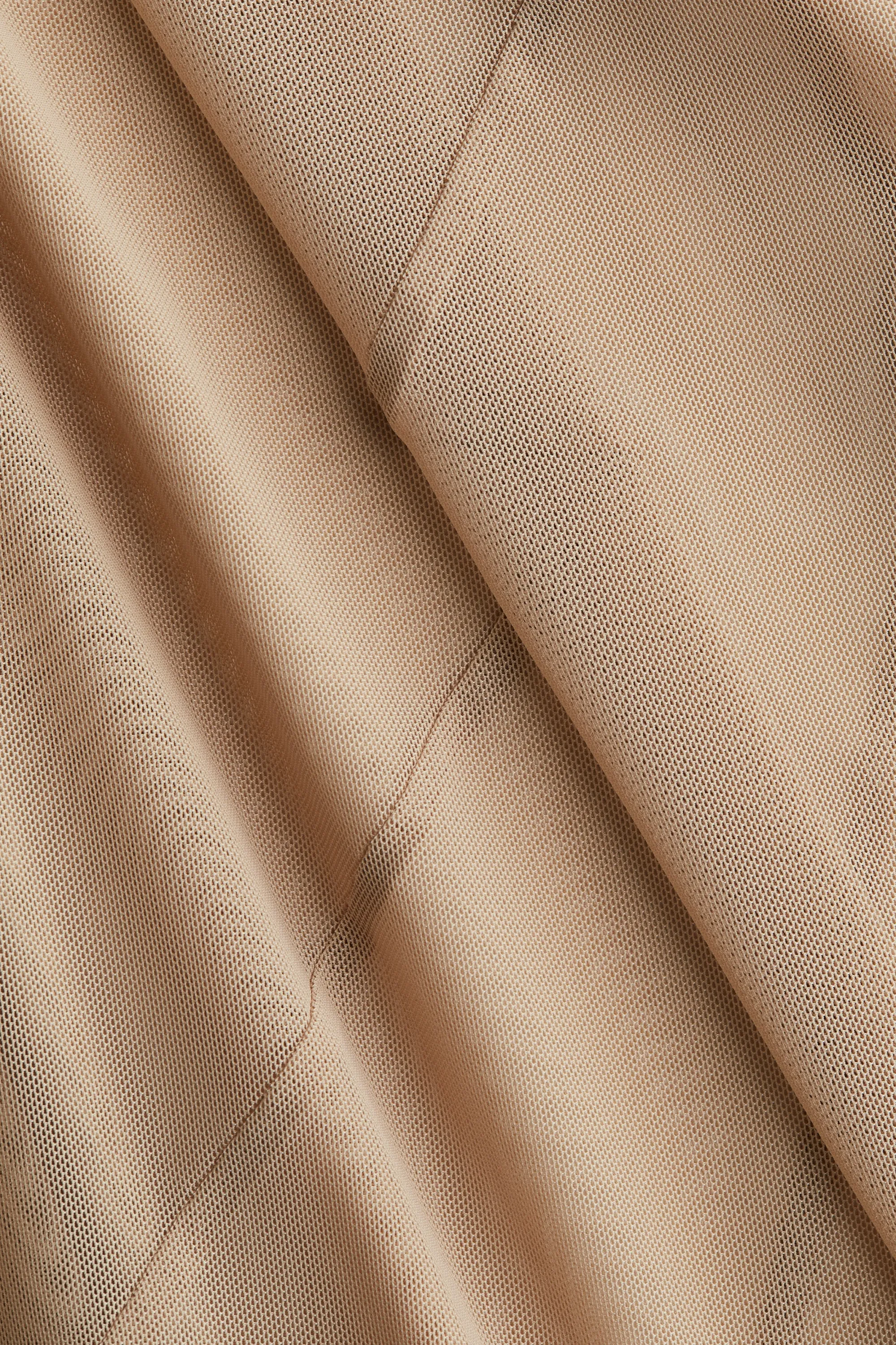 Jupe longue en mesh - Beige