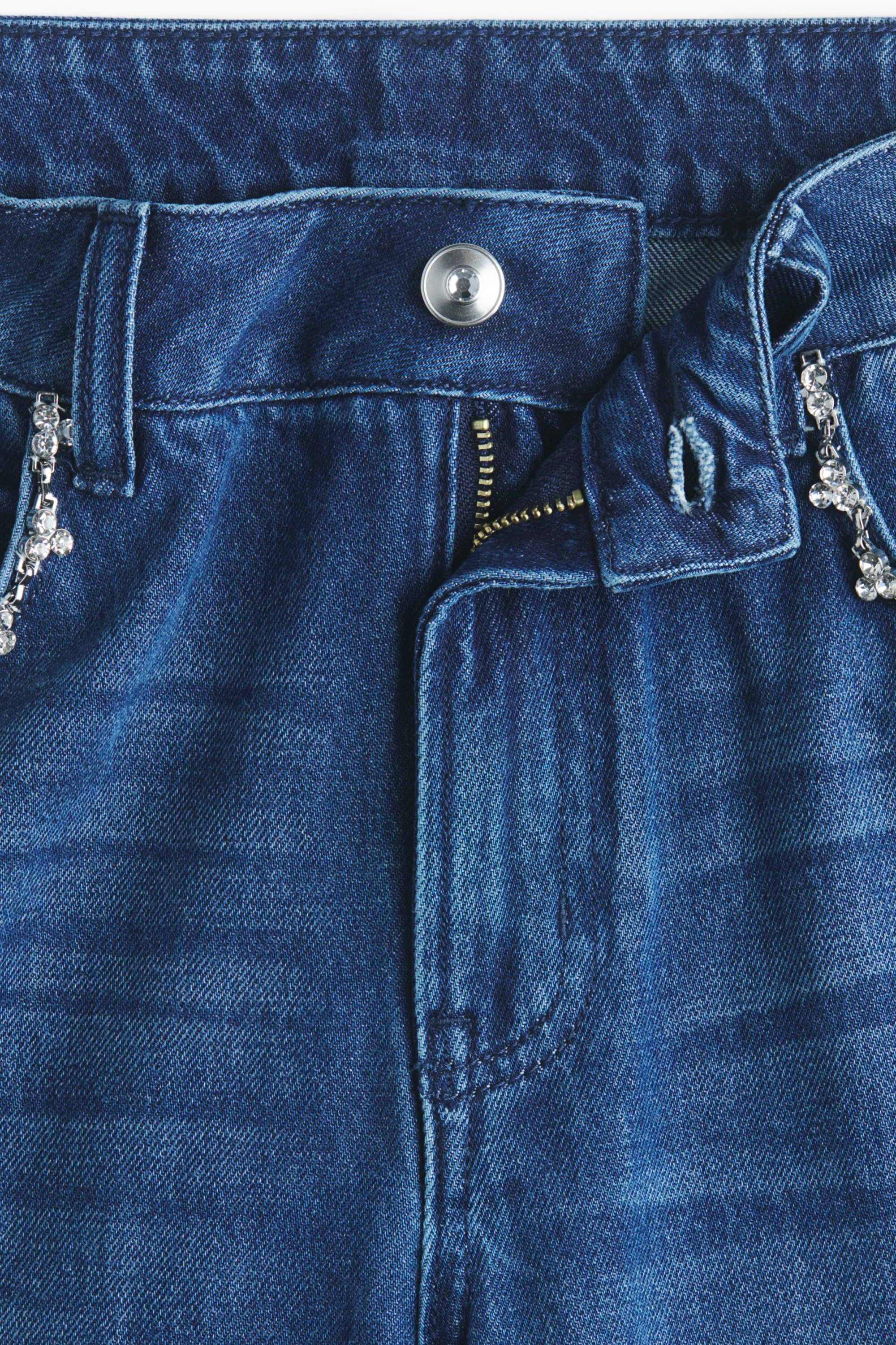 Wide High Jeans - Bleu denim foncé