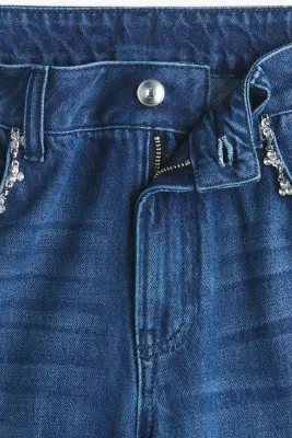Wide High Jeans - Bleu denim foncé — photo 1