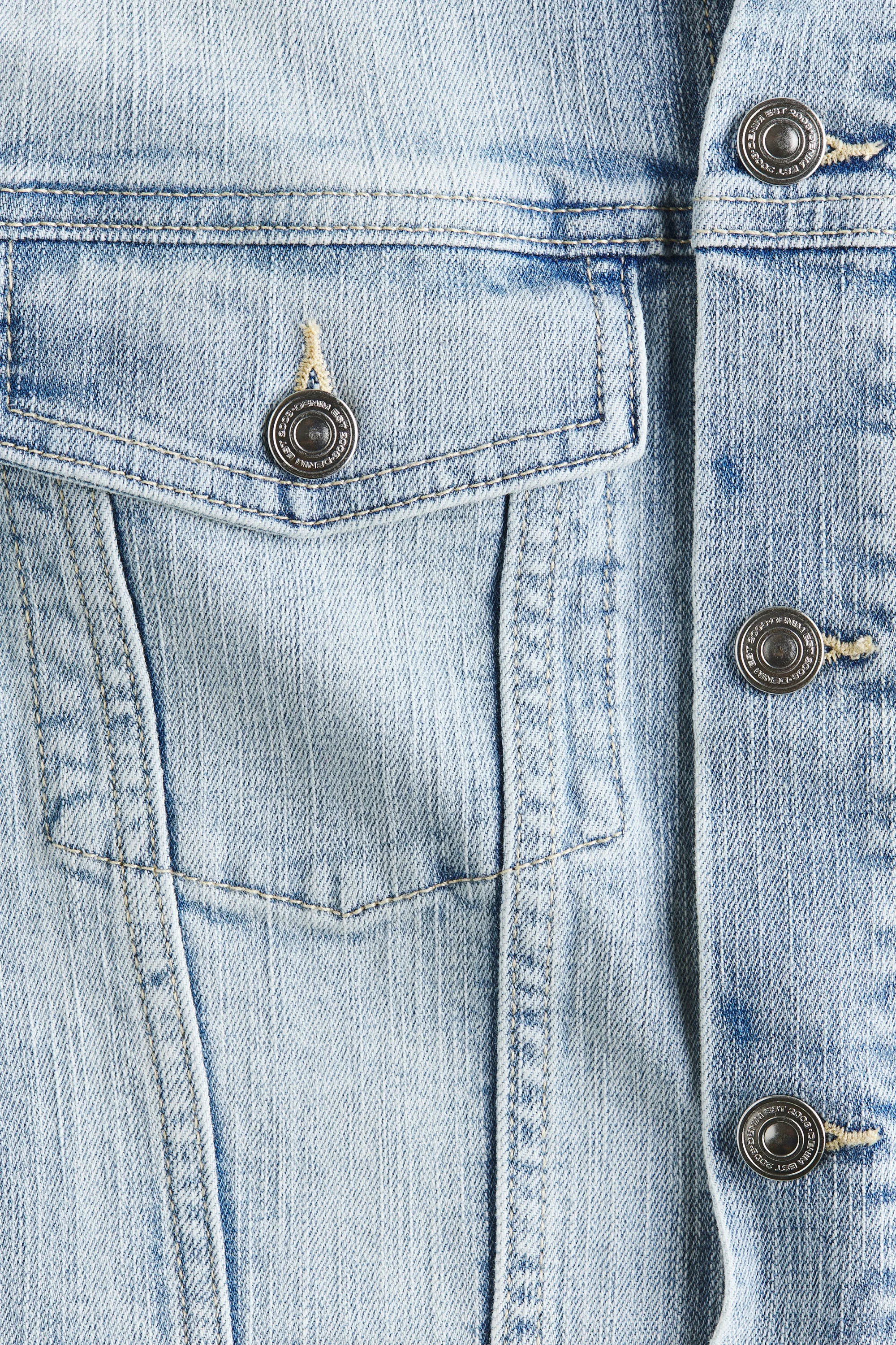 Veste courte en denim - Bleu denim clair