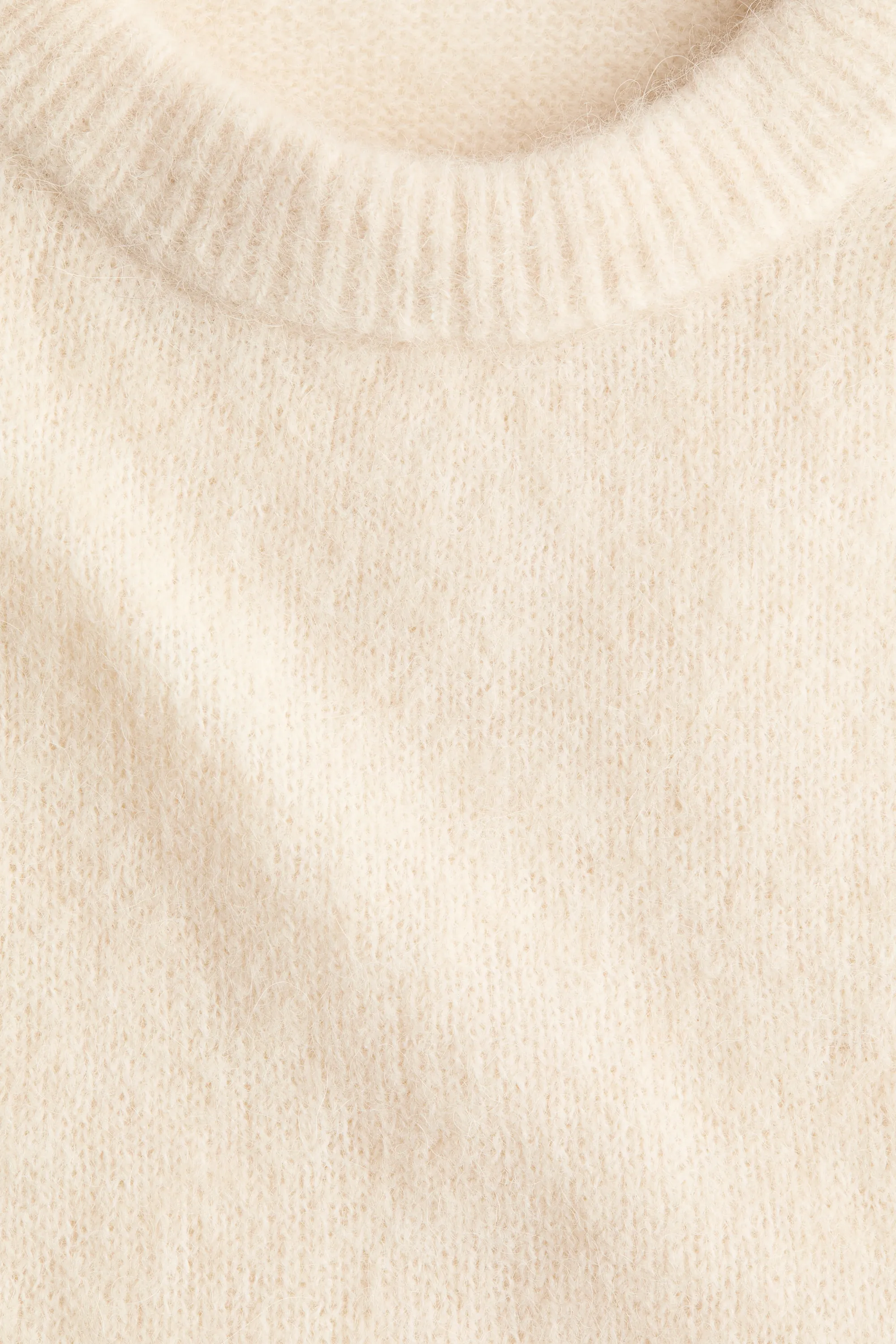 Pull oversize en alpaga mélangé - Beige clair