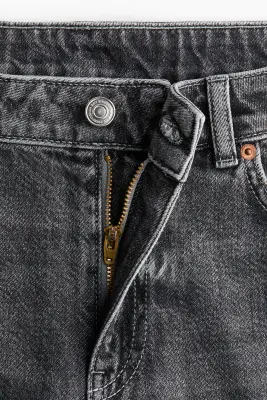 Baggy Regular Waist Jeans - Gris denim foncé — photo 3