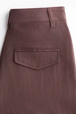 Pantalon chic en lin mélangé - Rose ancien foncé — photo 2