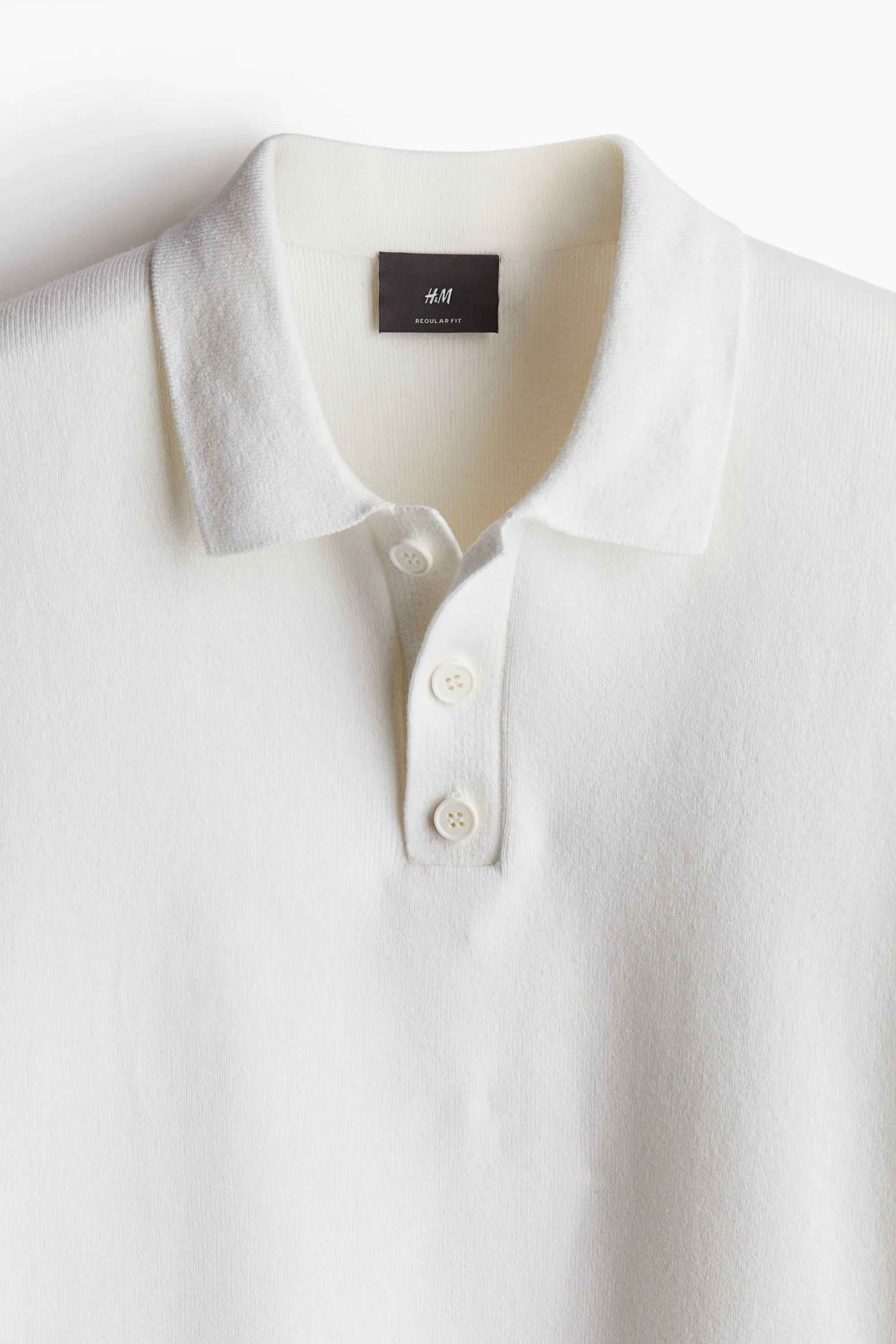 Polo Regular Fit en maille fine - Blanc