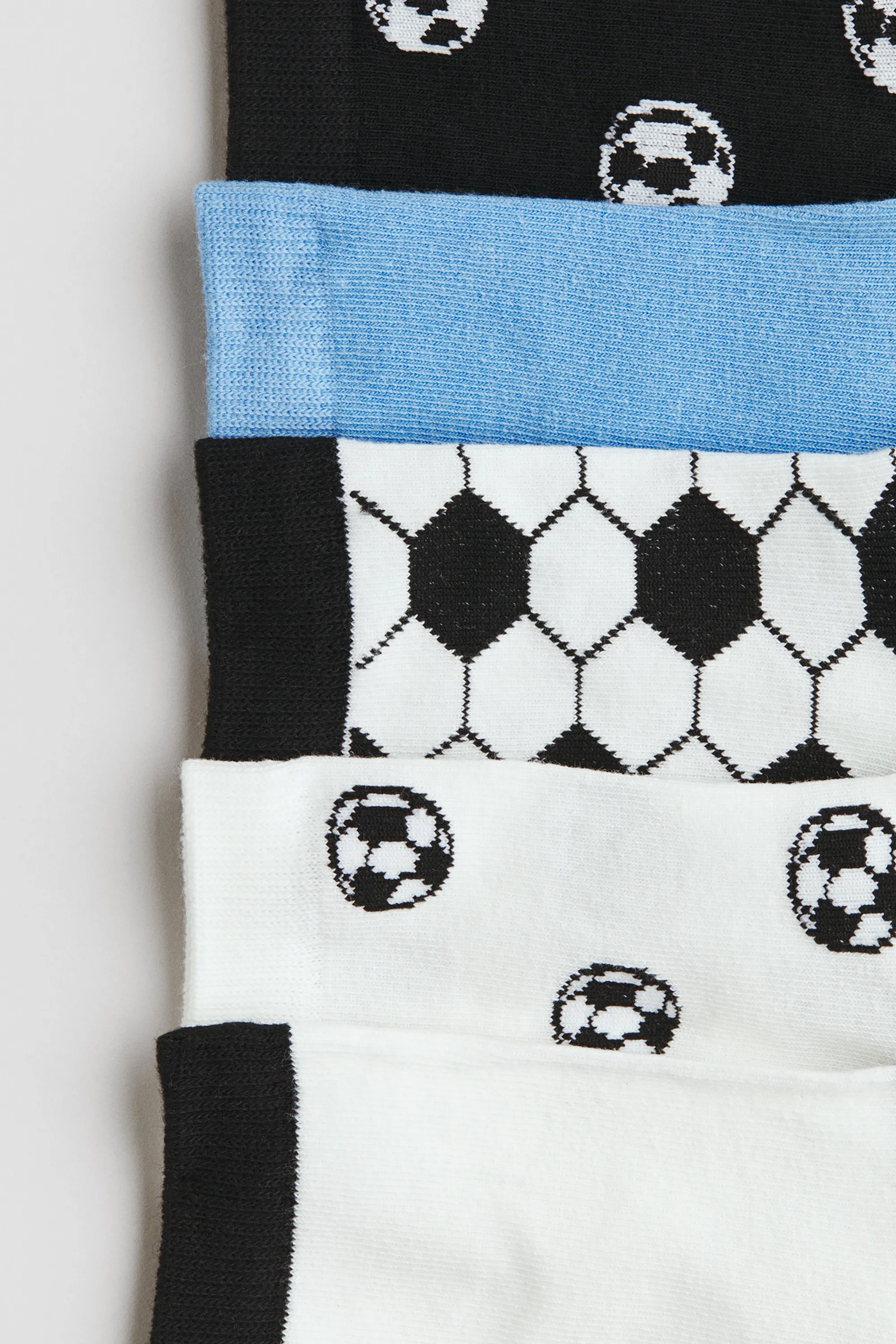 Lot de 7 paires de chaussettes - Bleu clair/ballons de football
