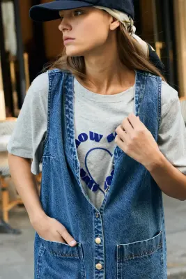 Tee-shirt Jolie Gris Chine — photo 5