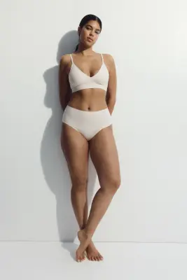 Soutien-gorge souple en microfibre - Crème — photo 1