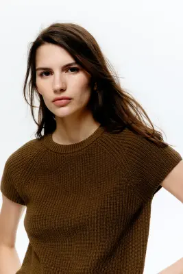 Top en maille - Marron — photo 1