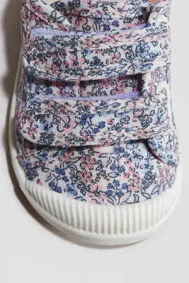 Sneakers barefoot en toile - Violet/fleuri — photo 2