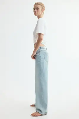 Baggy Regular Waist Jeans - Bleu denim clair — photo 3