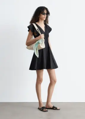 Robe courte évasée - Noir — photo 3