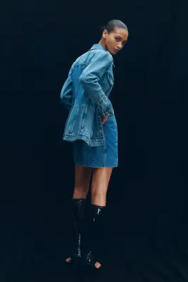Minijupe en denim - Bleu denim clair — photo 3