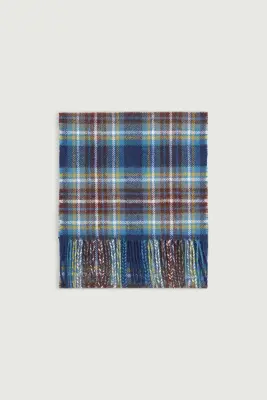 ECHARPE KELA BLEU/MARRON — photo 1