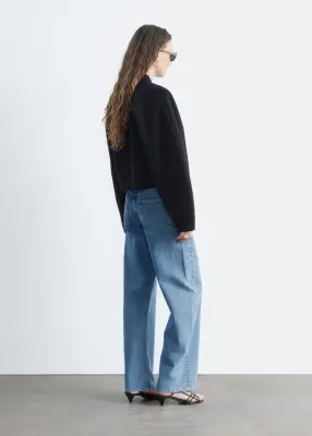 Veste en laine doublée - Noir — photo 5