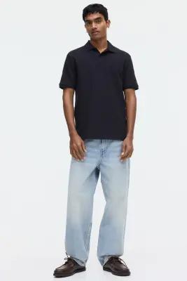 Polo Regular Fit - Bleu marine — photo 1
