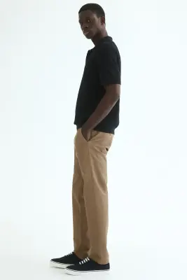 Chino Slim Fit en coton - Beige foncé — photo 3